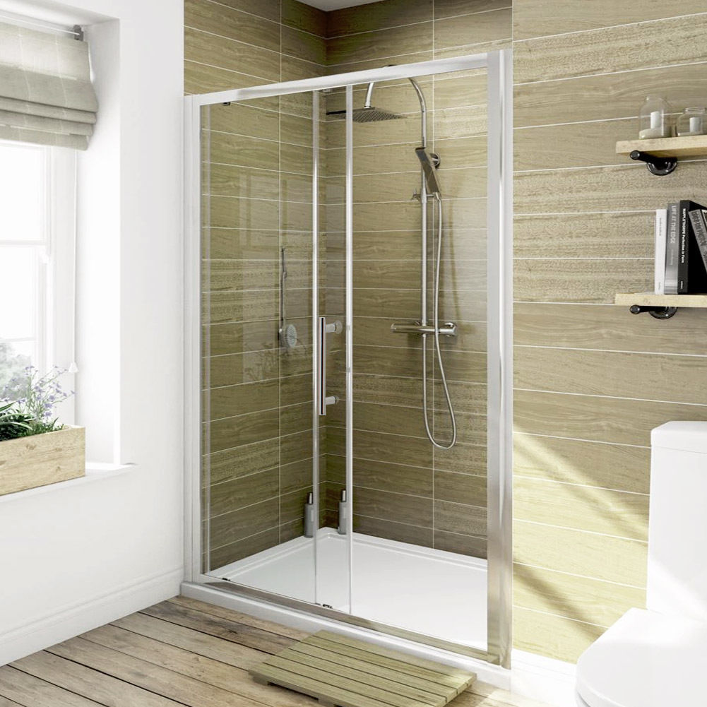 Wall Sliding Shower Screen Enclosure Door Framed Wall To Wall 